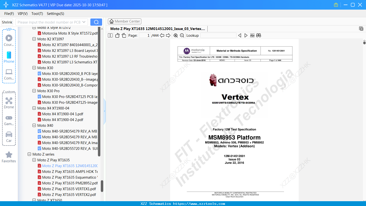 Motorola Moto Z Play XT1635 12M014512001_Issue_03_Vertex